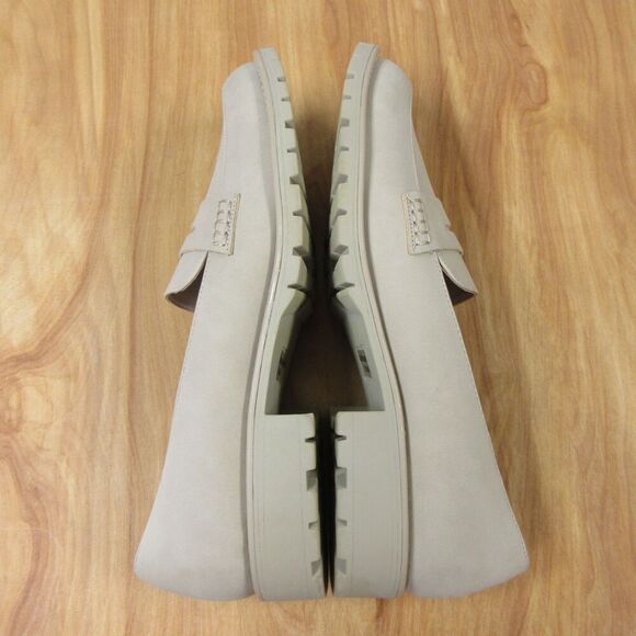 DV DOLCE VITA Crisp Lug Sole Penny Loafers Womens Sz 11 Dune Beige Slip On Shoes - Picture 10 of 14